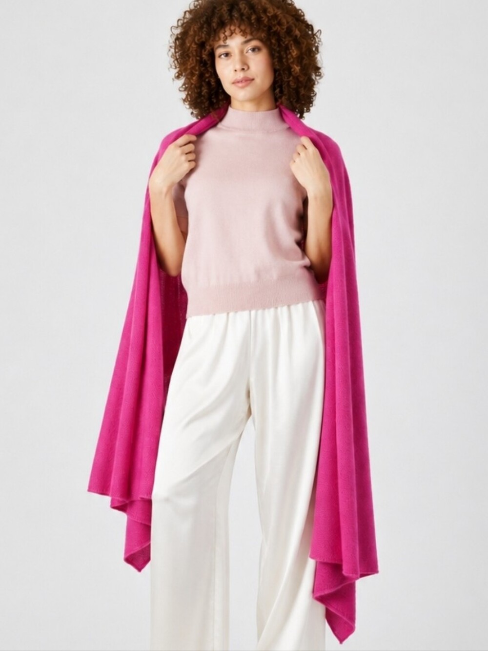 Beryll Tina XL Cashmere Scarf In Fushia Limited Run!